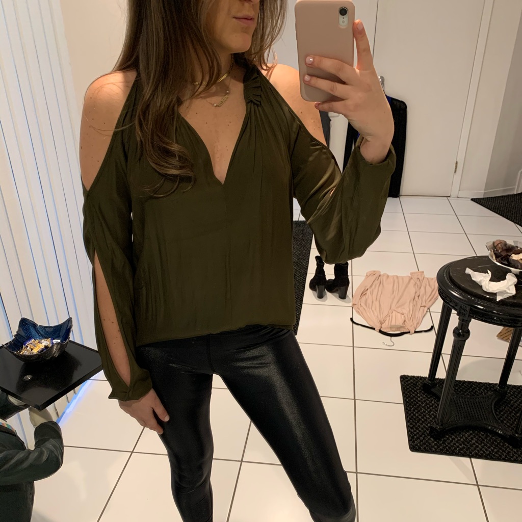 Ramy Brook Textured Collar Cutout Blouse